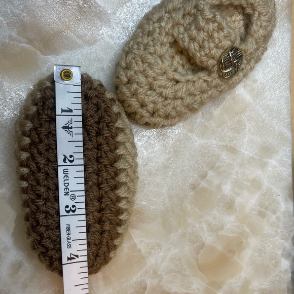 Handmade Baby Hat & Booties Set (0–5M) – Neutral Beige Brown Crochet - Picture 2 of 8